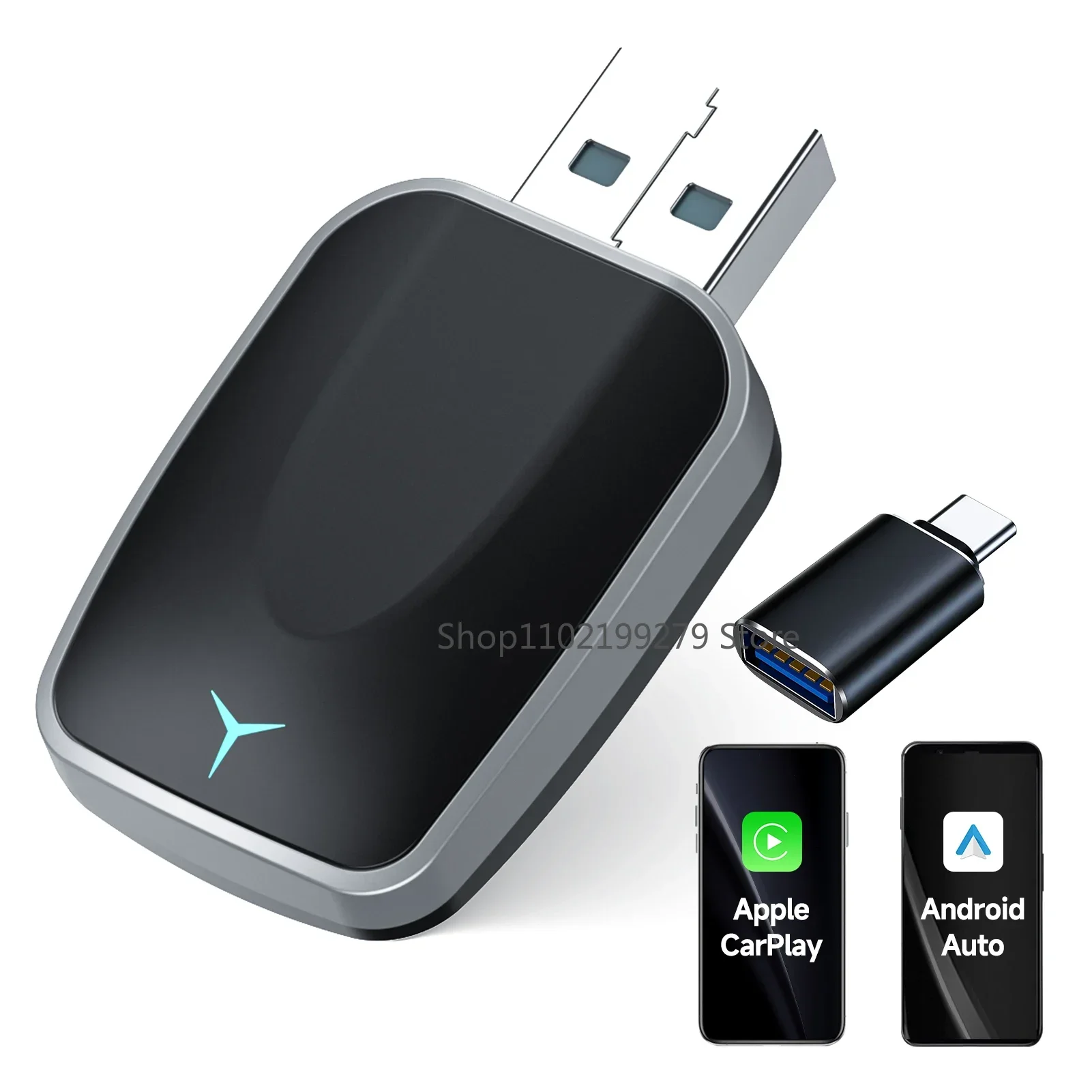 2025 NOWY Bezprzewodowy Carplay AI Box 2 w 1 Android Auto Plug And Play Do Konwersji Oryginalnego Przewodowego Carplay w Bezprzewodowy