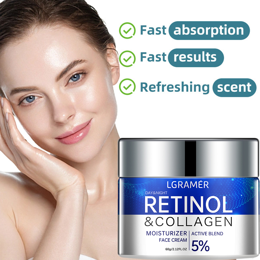 Retinol rugas remoção creme anti envelhecimento endurecimento levantamento desvanece-se linhas finas clareamento hidratante brilho cuidados com a pele cosméticos