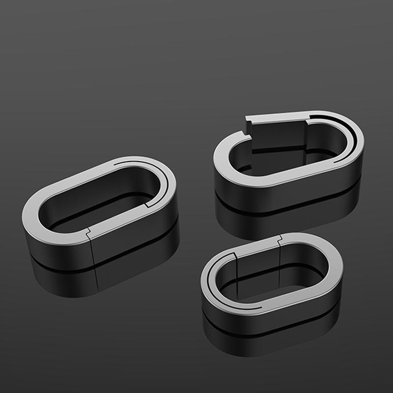 LLavero de aleación de titanio MINI TC4 de 3 tamaños, llavero con hebilla, accesorio para coche, cadena colgante para la cintura, abridor de hebillas, herramienta EDC para exteriores
