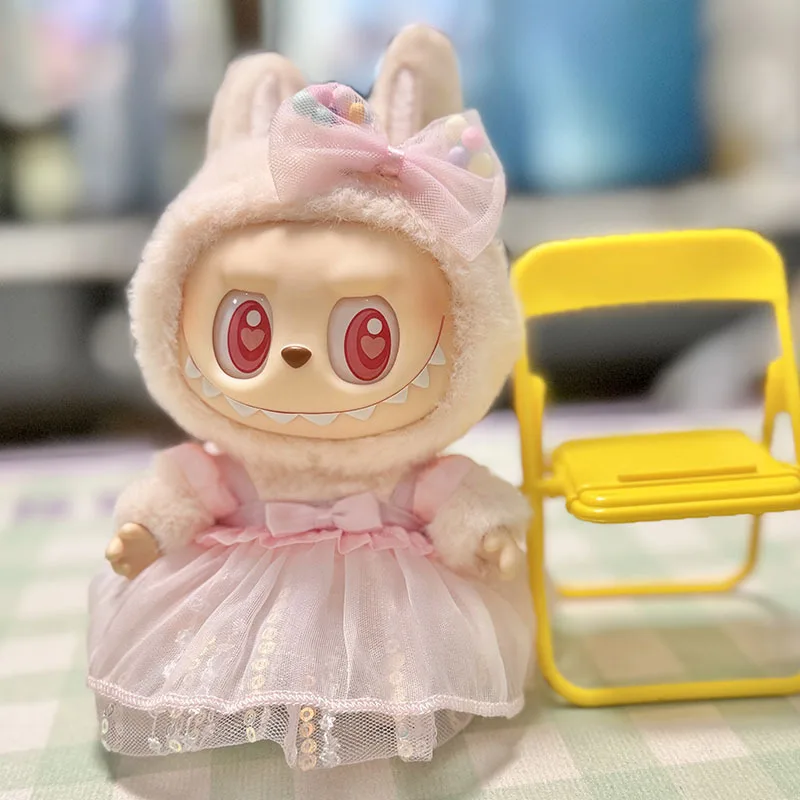 17 см мини Плюшевая Кукла Одежда Аксессуары для корейских Kpop Exo Labubu I II куклы Idol sit вечерние юбка с Блестками одежда