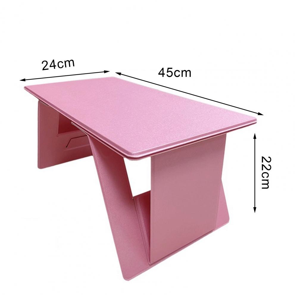 Fake Leather Wood Laptop Stand Foldable Computer Support Stand Adjustable Small Magnetic Laptop Desk Bed