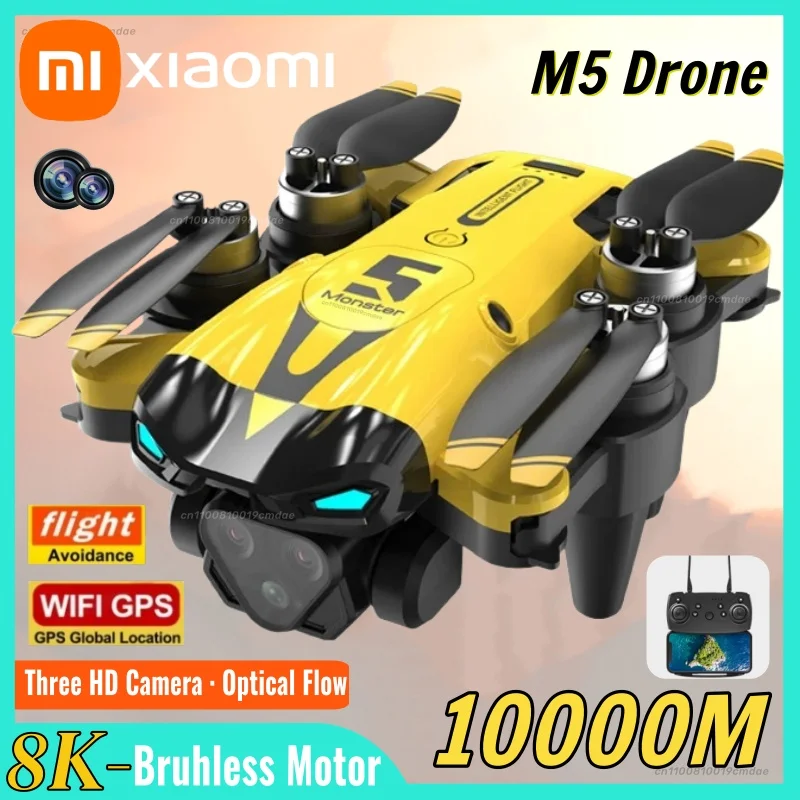 Xiaomi M5 Drone Profissional 8K Três Câmera 360 °   Evitar obstáculos Fotografia Fluxo óptico Posicionamento Drone sem escova NOVO