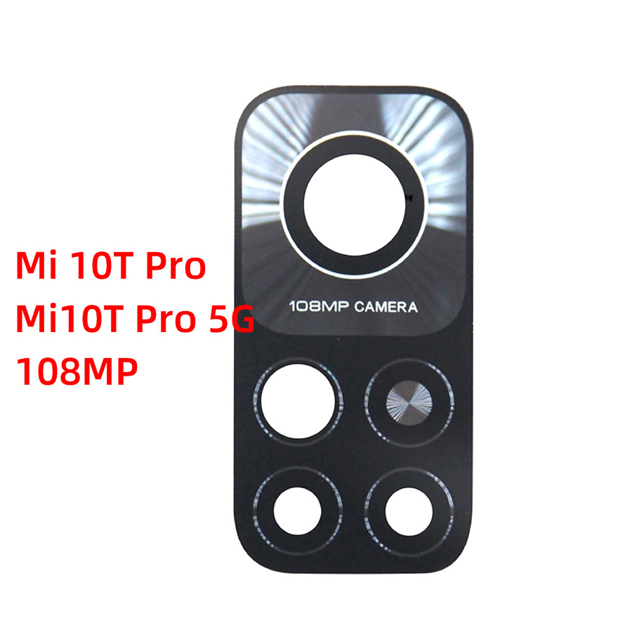 Lente de vidro da câmera traseira para xiaomi mi 10t/10t pro capa de vidro da câmera principal com adesivo mi10t peças de reparo de smartphone