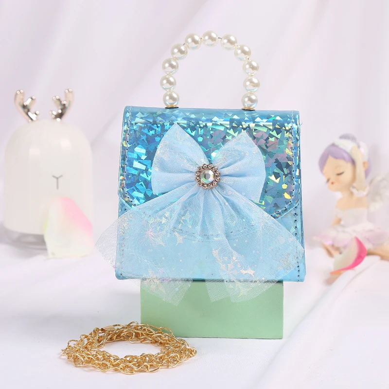 Nova moda crianças meninas festival de aniversário presente ombro mensageiro saco crianças chaves bolsa moeda bonito princesa mini handba