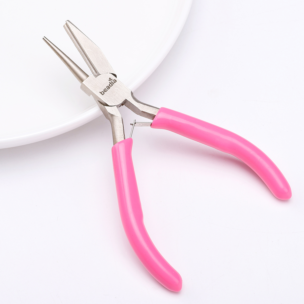 Pince concave ronde professionnelle, utilisée pour les bijoux, mini outils de boucle de fil de précision, outils manuels idéaux pour le bricolage, 4.72"