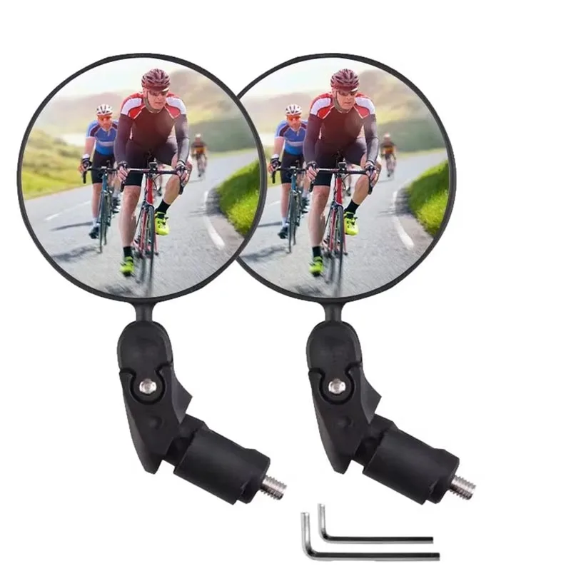 จักรยาน 1PC ด้านหลังกระจกนูน Handlebar DROP Bar Mount เลนส์อะคริลิค Back Sight Reflector Light น้ําหนัก