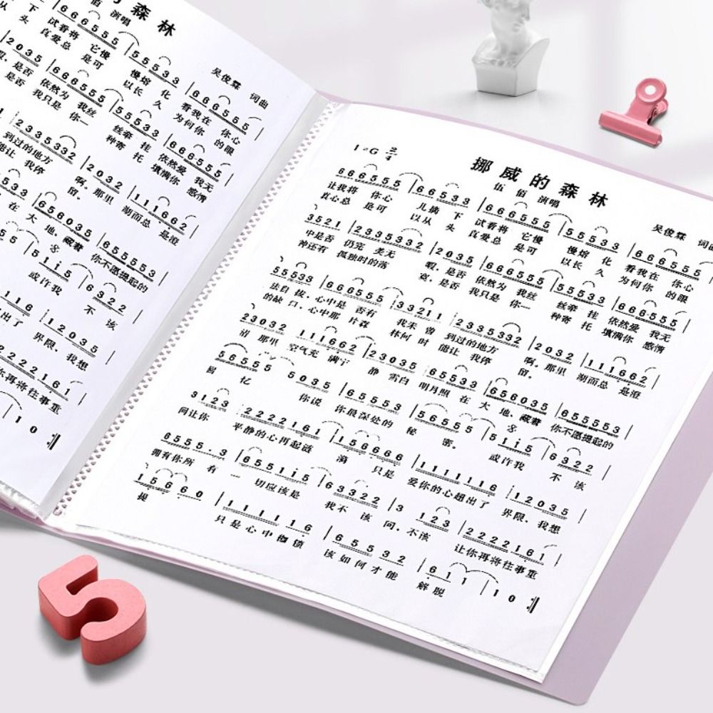 A4 File Folder Display Book 30/40/60 Sheets Transparent Insert Paper Document Organizer Bag Office School Supplies Stationery