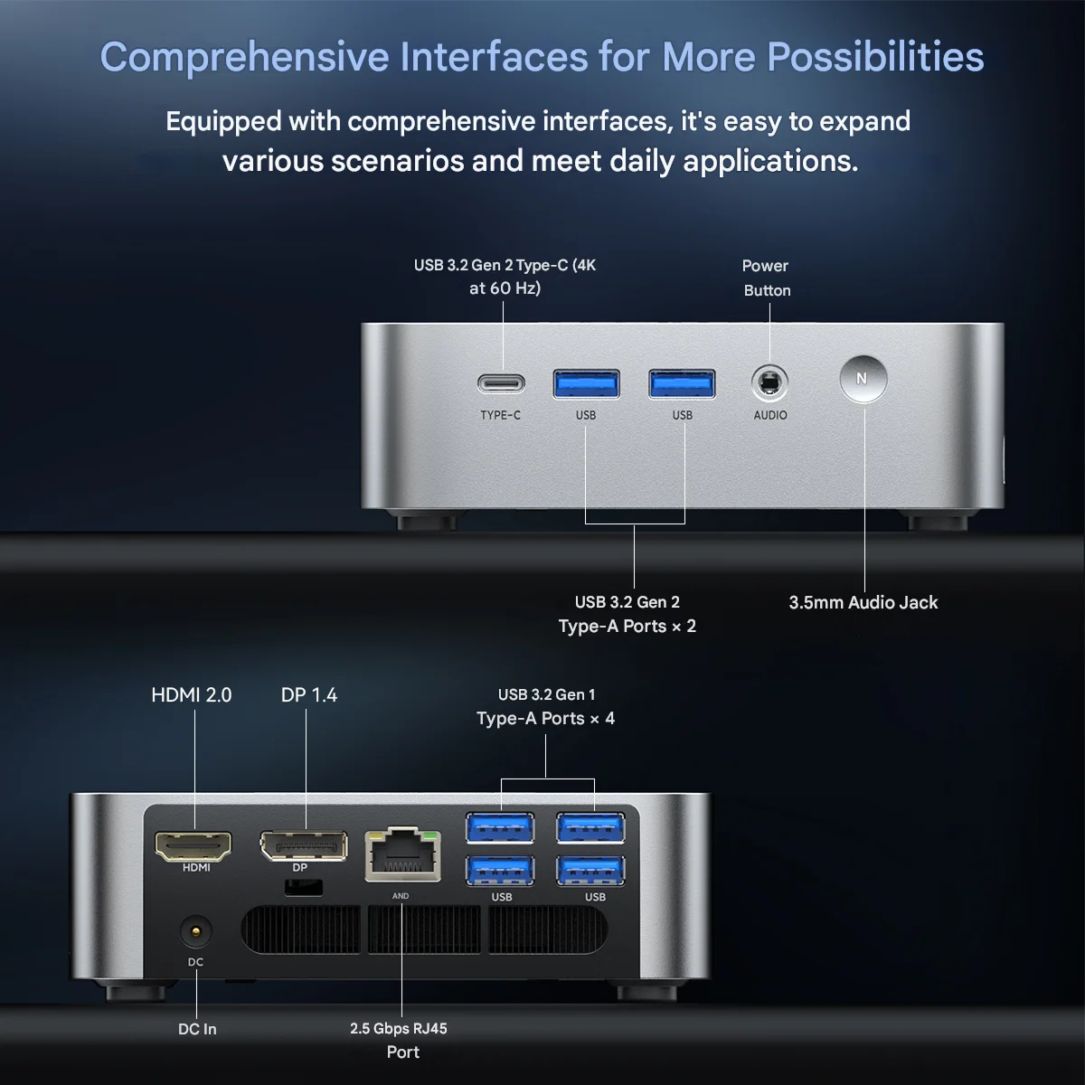 ACEMAGIC M1 Mini Gaming PC Intel Core i9-11900H Mini Computer 4K Triple Display Mini Desktop Computers BT5.2/WiFi 6/Dual Channel
