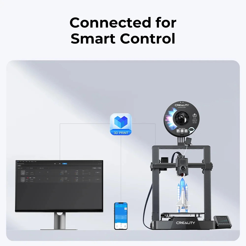 Creality 3D Ender-3 v3 KE Printer Upgrade Sprinte Direct Drive Extruder handsfree Auto Leveling 32 Bits Stille Moederbord