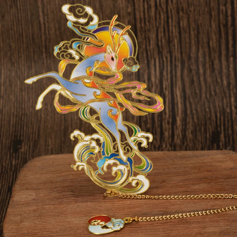 Kim Loại Sang Trọng Đánh Dấu Trang Trung Quốc Phong Cách Retro Hình Dáng Con Vật Văn Phòng Phẩm Sáng Tạo Giáo Viên Trường Học Sinh Vật Dụng Văn Phòng
