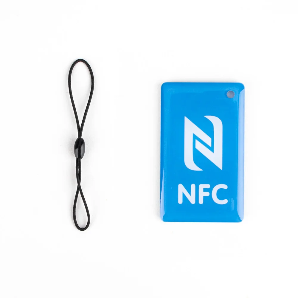 Epoxy Resin Tag Smart Card Lable para todos os telefones habilitados para NFC, retangular, ISO14443A, 144 Bytes, 13,56 MHz, ISO14443A, 6PCs