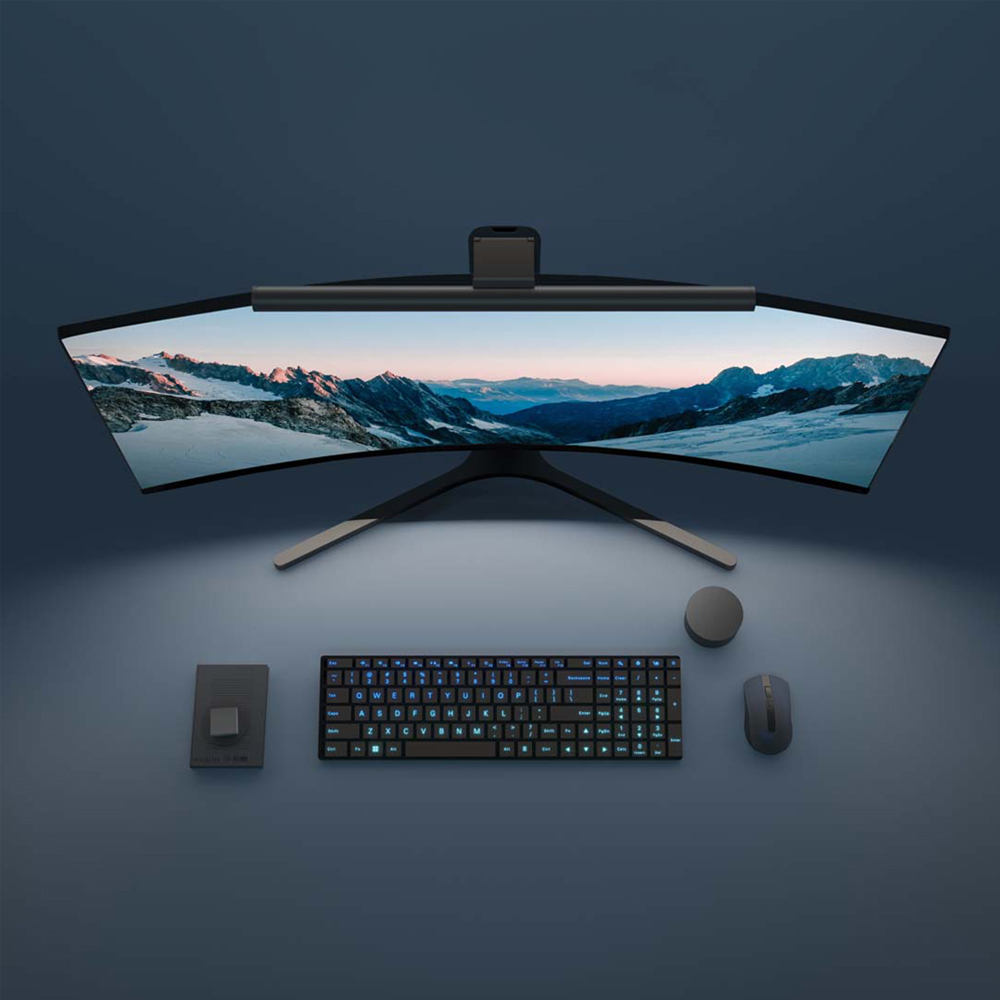 XIAOMI MIJIA Monitor de computadora Barra de luz 1S, alto CRI para protección de ojos de estudiantes Aprendizaje de lectura, control remoto inalámbrico, sin brillo de pantalla