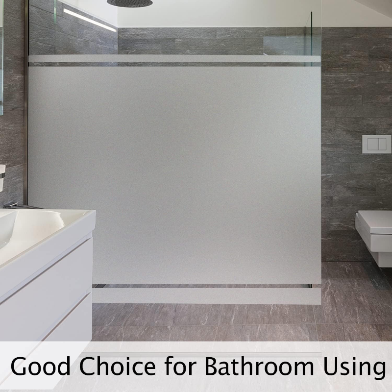 Frosted Privacy Decorative Film, Heat and UV Resistant, Anti-static, Adhesive Free Small Office/home Office