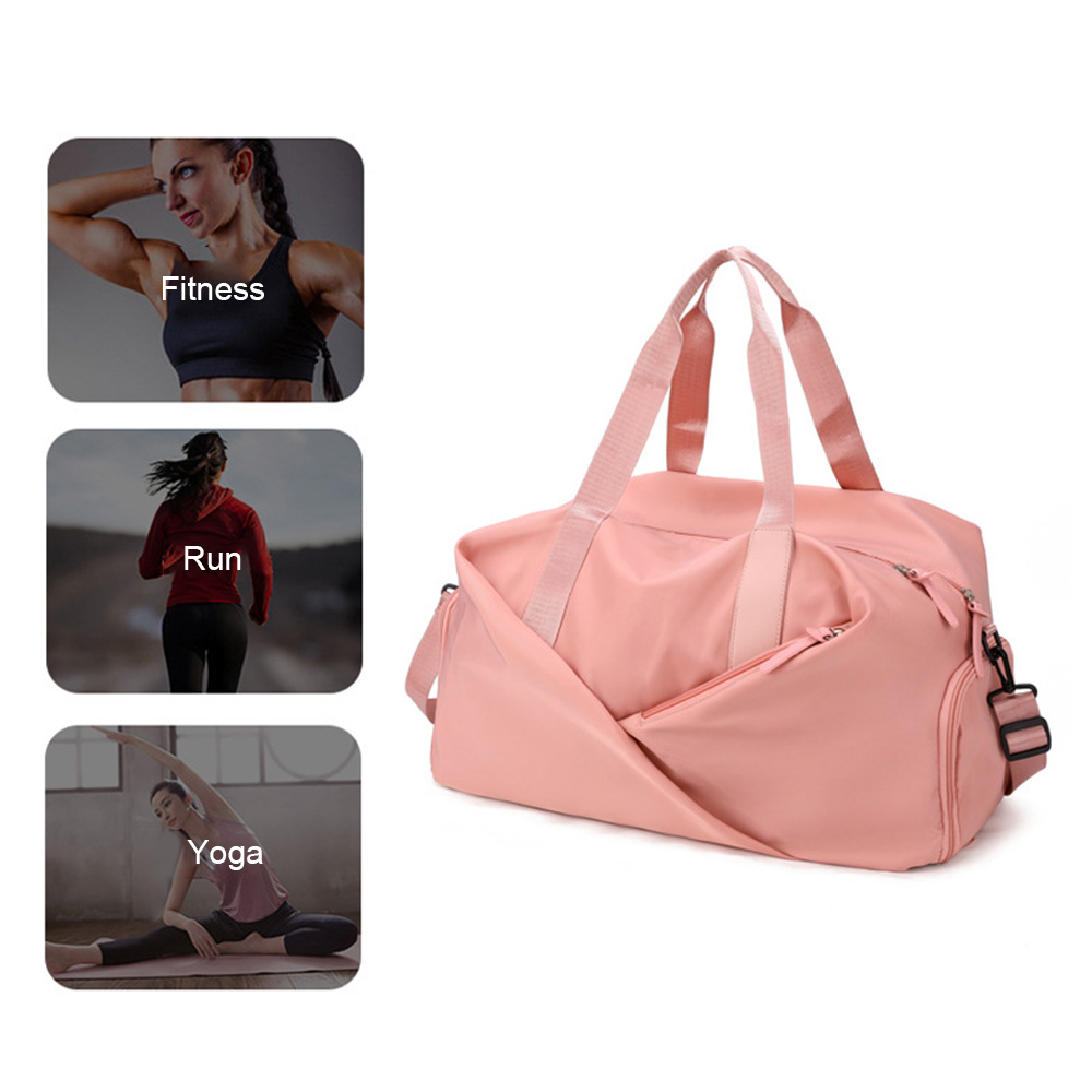 Women Gym Sports Bag Waterproof Swimming Yoga Mat Pink Weekend Travel Duffle Bags for Women Sport Fitness Shoulder Handbag