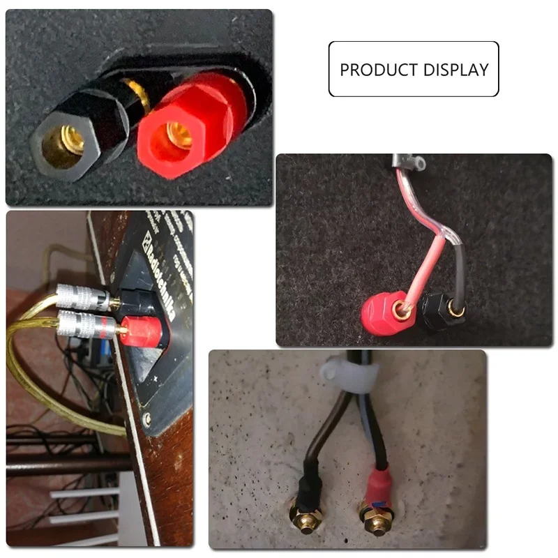 1 pçs alto-falante banana plug ligação post terminal conector banana tomada dupla fêmea banana plug para amplificador de alto-falante