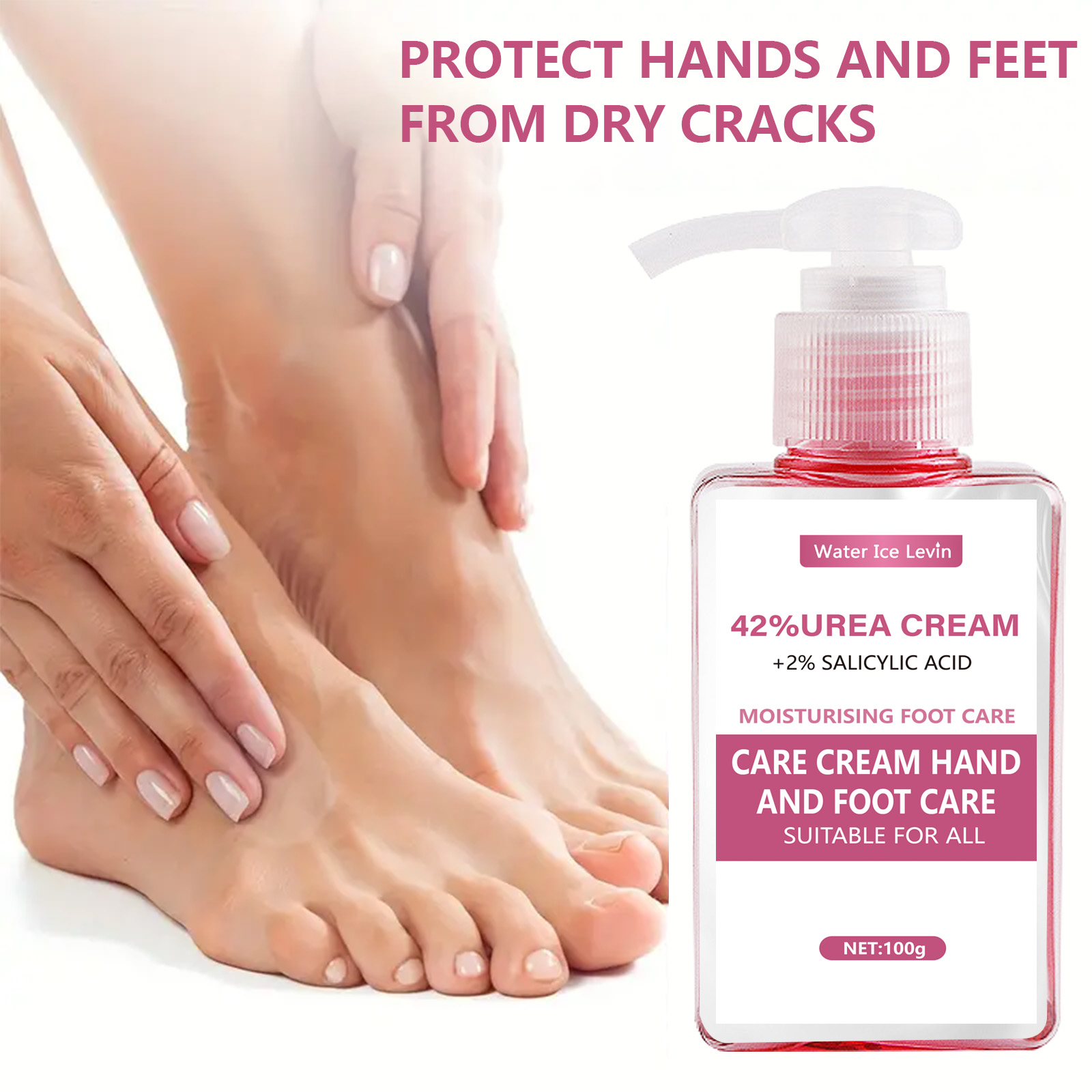 100g Ultra-Hydrating 42% Urea Foot Cream Aloe Vera สําหรับทําให้เท้าแห้งแตก-ขัดผิวอย่างอ่อนโยน Daily Foot Care Solution