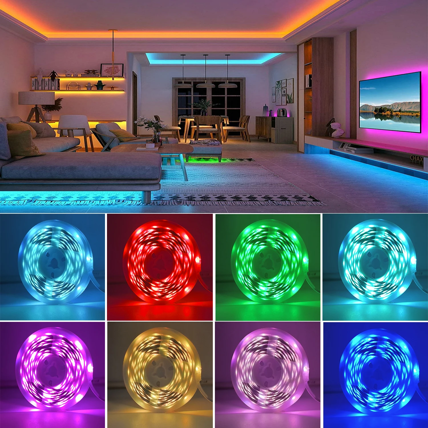 RGB Led ストリップライト 5 メートル 10 メートル 20 メートル 30 メートル Led ルームライト APP 制御付き柔軟なリボン Luces Led テープ部屋の寝室の装飾