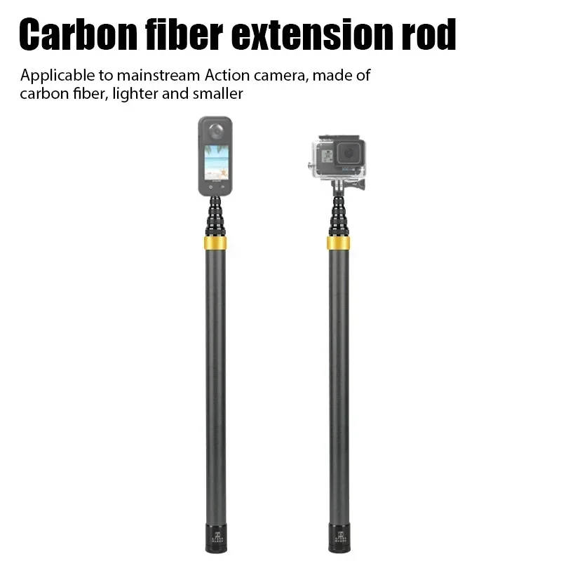 Bastone selfie invisibile in edizione estesa in fibra di carbonio per Insta360 X3 GO3 Action 4 Accessori 300CM per DJI GoPro Selfie Stick