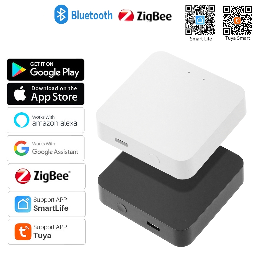 Tuya Bluetooth ZigBee 3,0 Hub de enlace inteligente Smart Life Home Bridge inalámbrico multimodo Gateway Mesh funciona con Alexa Google Home
