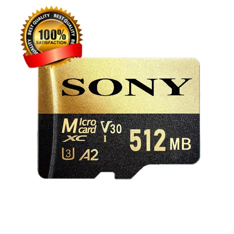 SONY Memory Card Micro SD Cards High Speed 512MB 64GB 128GB 256GB MicroSD C10 TF Flash Card for Xiaomi Monitoring Phone Camera