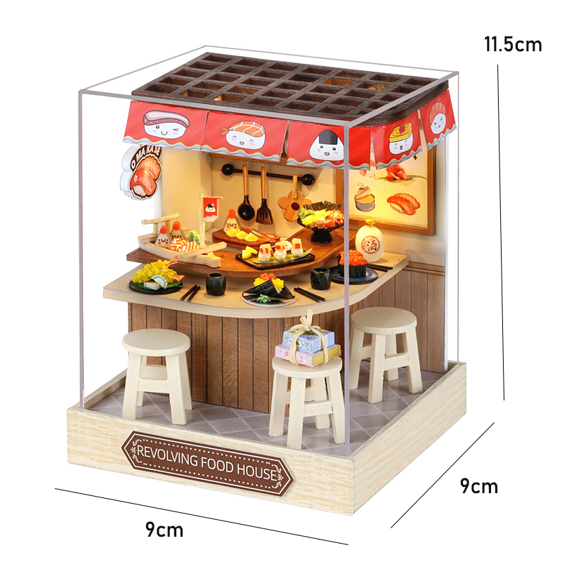 Mini maison de poupée, Kit de petite maison à monter soi-même, Puzzle 3D fait à la main, modèle d'assemblage, décoration de chambre à coucher, artisanat en bois, cadeau d'anniversaire