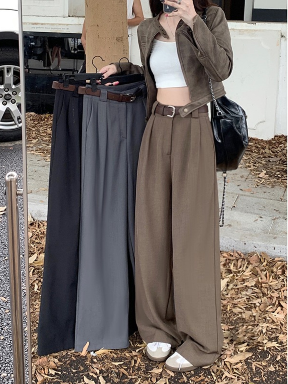 High Waist Loose Drapey Casual Pants Women's Summer 2025 New Sle Retro Versatile mat Personali Trousers