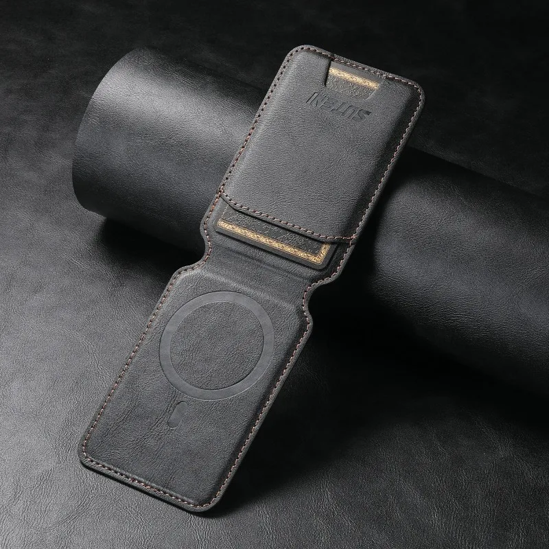 Funda de cuero de lujo para teléfono móvil Magsafe, tarjetero magnético para IPhone 14, 11, 12, 13, 15 Pro Max 15Plus, funda tipo billetera para tarjetas de identificación bancaria