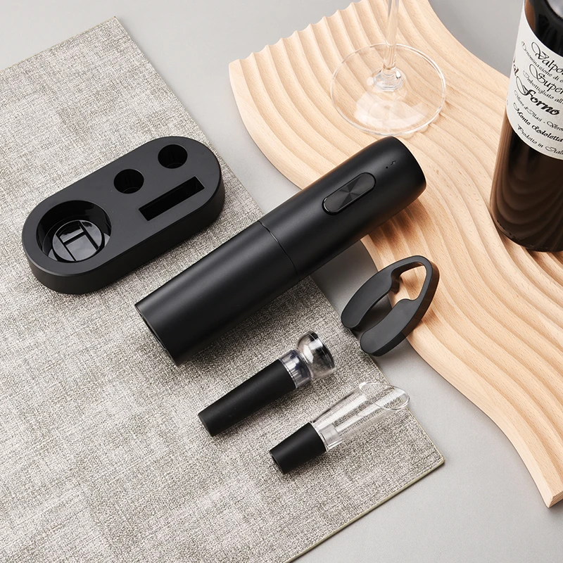 ที่เปิดขวดไวน์ไฟฟ้า Corkscrew ไวน์แดงอัตโนมัติพร้อมฐานชาร์จหรือแบตเตอรี่เครื่องมือไวน์ผลิตภัณฑ์ครัว