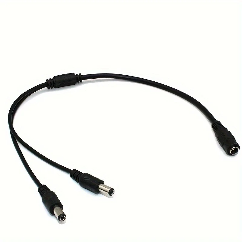 Cabo divisor de alimentação DC 1 fêmea para 2/4/8 macho adaptador em forma de Y com saída de 12V conector de 5,5 mm x 2,1 mm para câmeras