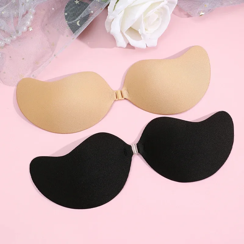 Reggiseno adesivo invisibile da 1 pezzo, accessorio per lingerie senza cuciture senza spalline con potenziatore convesso