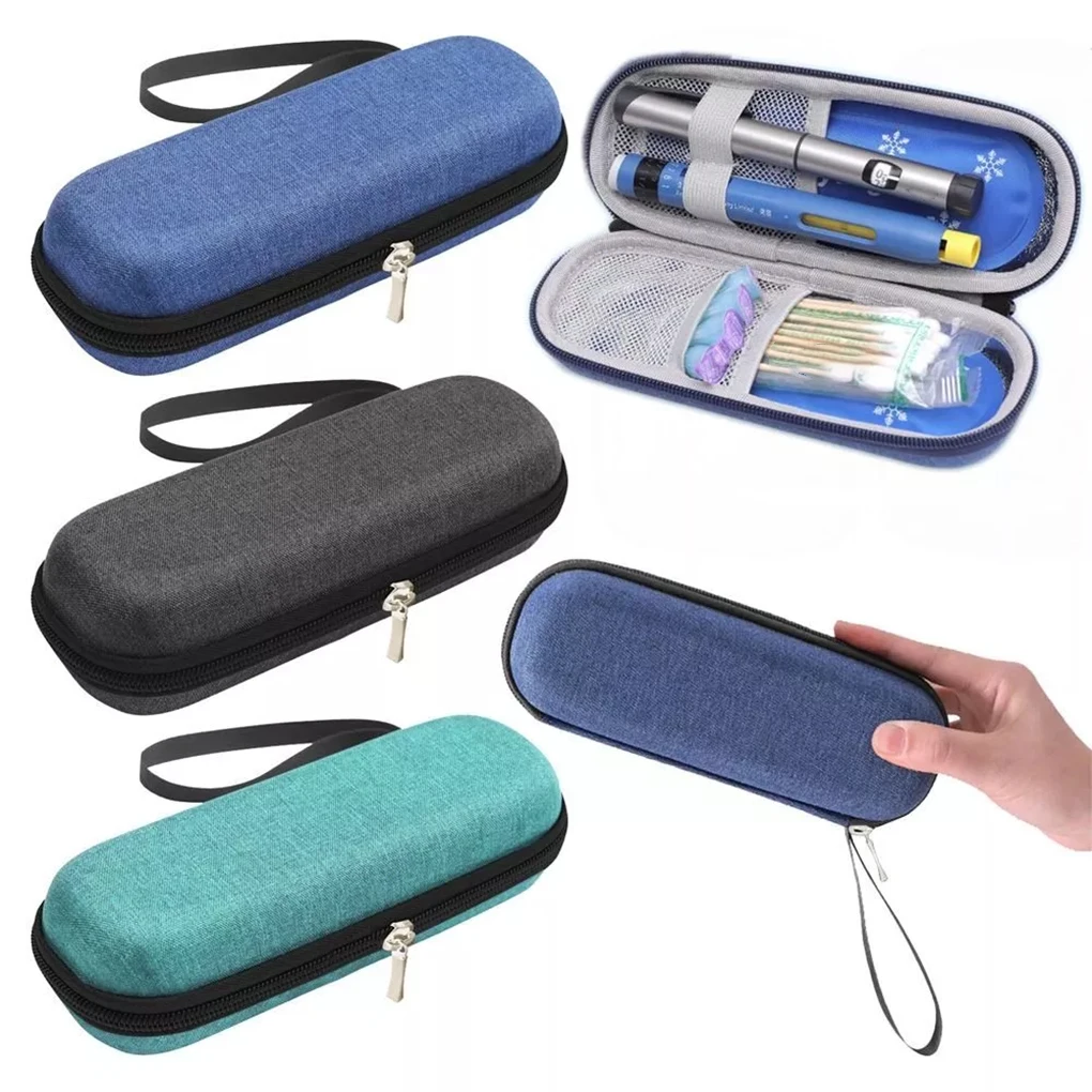 Bolsa enfriadora de insulina portátil, Protector de pastillas de bolsillo impermeable para diabéticos, Protector de mano, paquete de hielo refrigerado, congelación de drogas