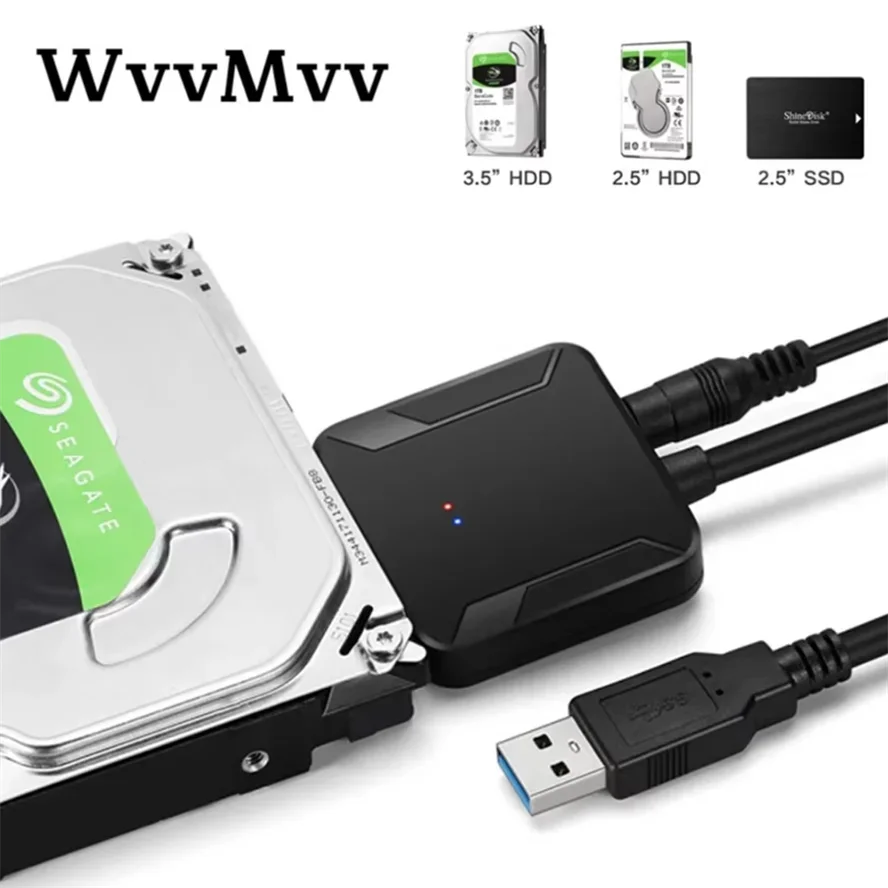 Cable convertidor adaptador USB 3,0 a Sata 3, Cable convertidor de disco duro USB 3,0 para Samsung Seagate WD 2,5 "3,5" adaptador HDD SSD