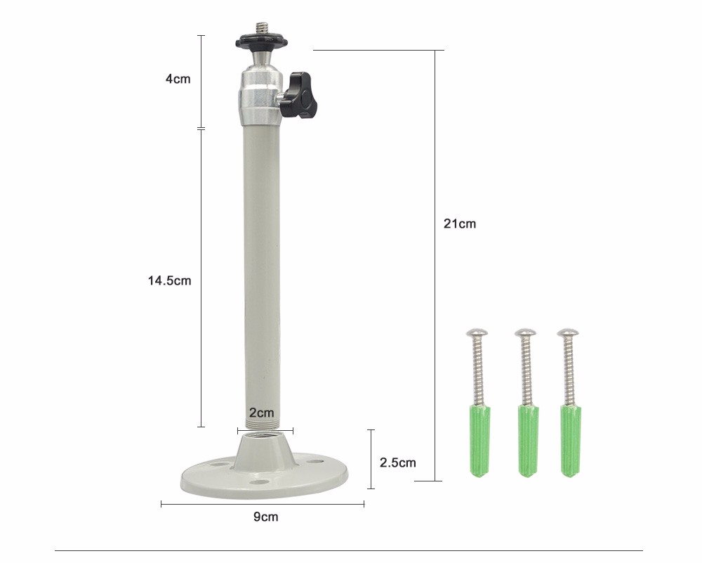 ThundeaL 벽 장착형 금속 천장 프로젝터, 6mm 스레드, 21 cm 확정 프로젝터 브래킷, 스탠드 회전식 DV 카메라 브래킷