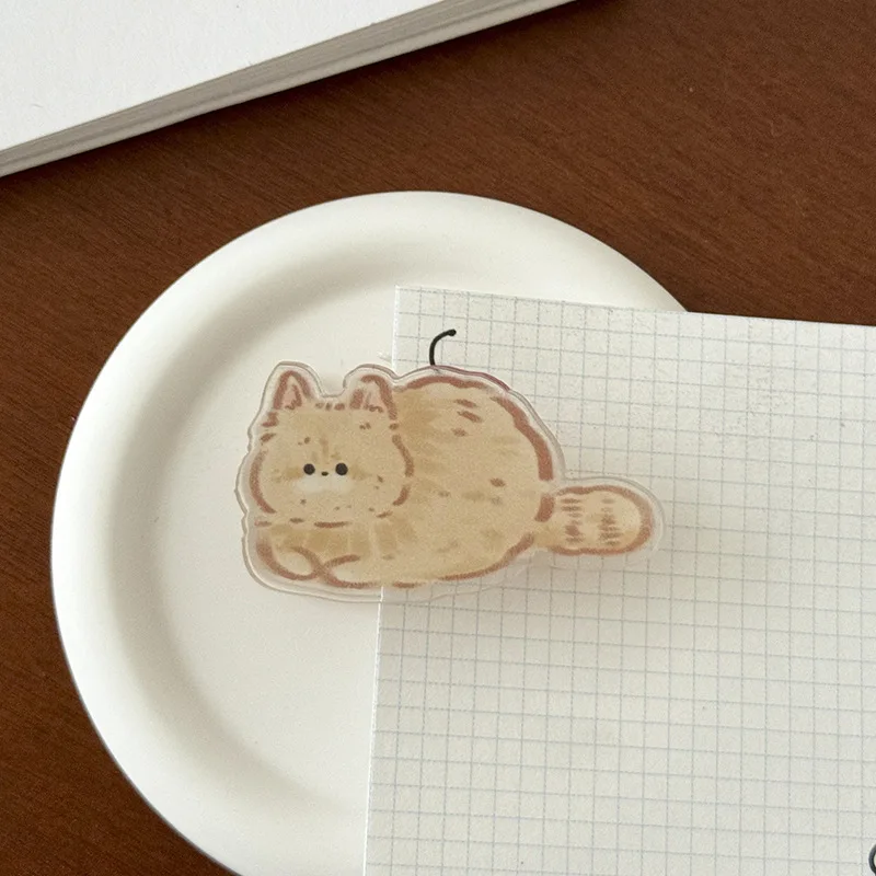 Simpatico clip con sigillo per gatto, ragazza, cuore, piccola clip per note adesive, cartone animato