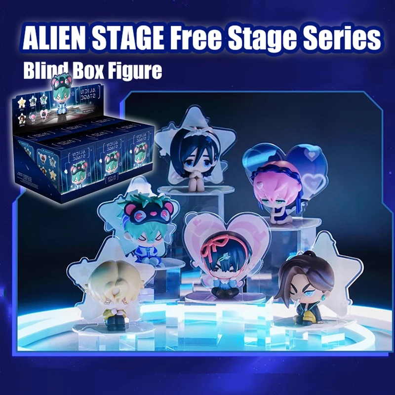 6 pçs caixa cega alienígena palco livre série barra bidimensional animação periféricos coleção modelo boneca presentes surpresa brinquedo