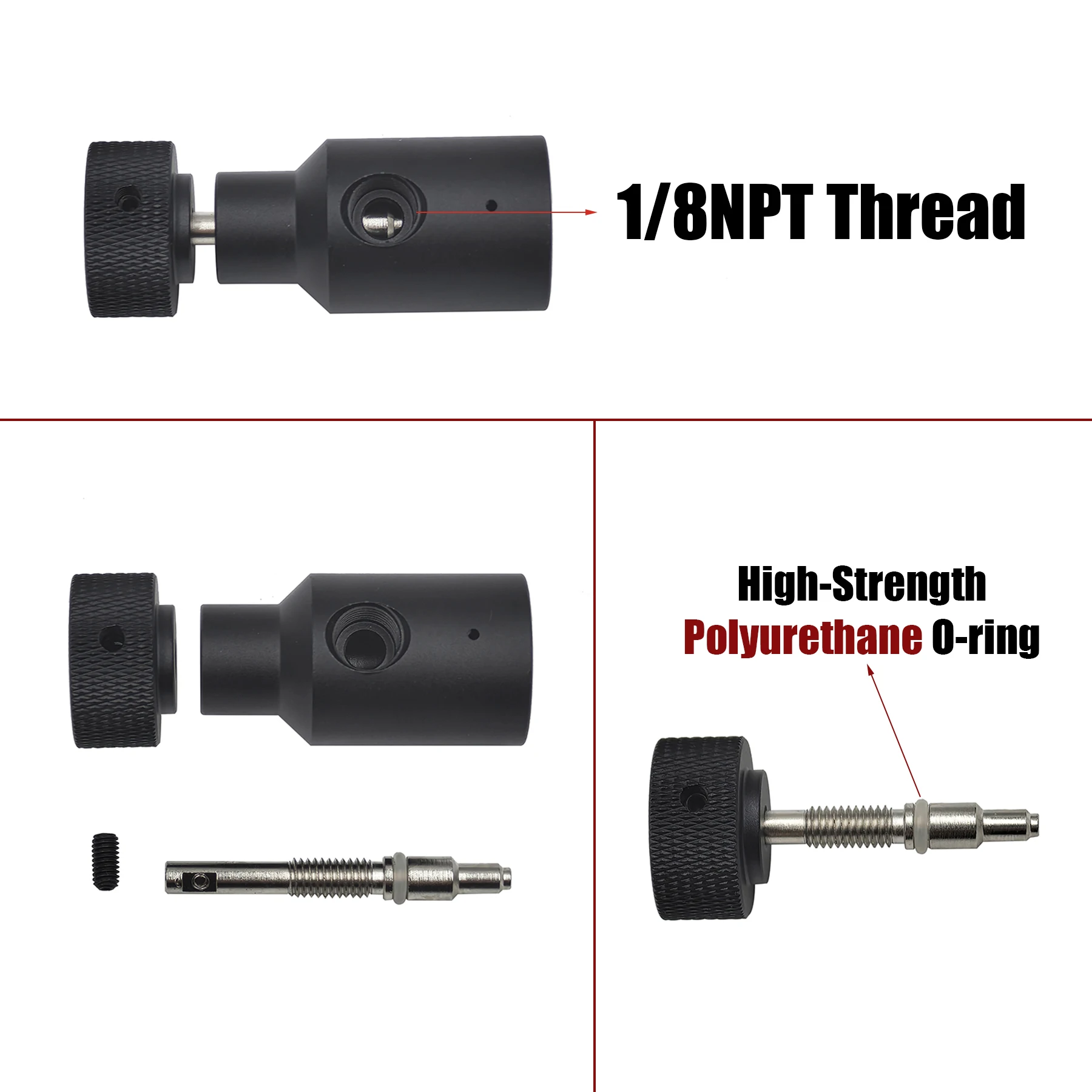 Soda Water Cylinder Fill Adapter Quick Charging Carbon Dioxide Tank Bottle On/Off Aadaptor On/Off With Vent Gauge