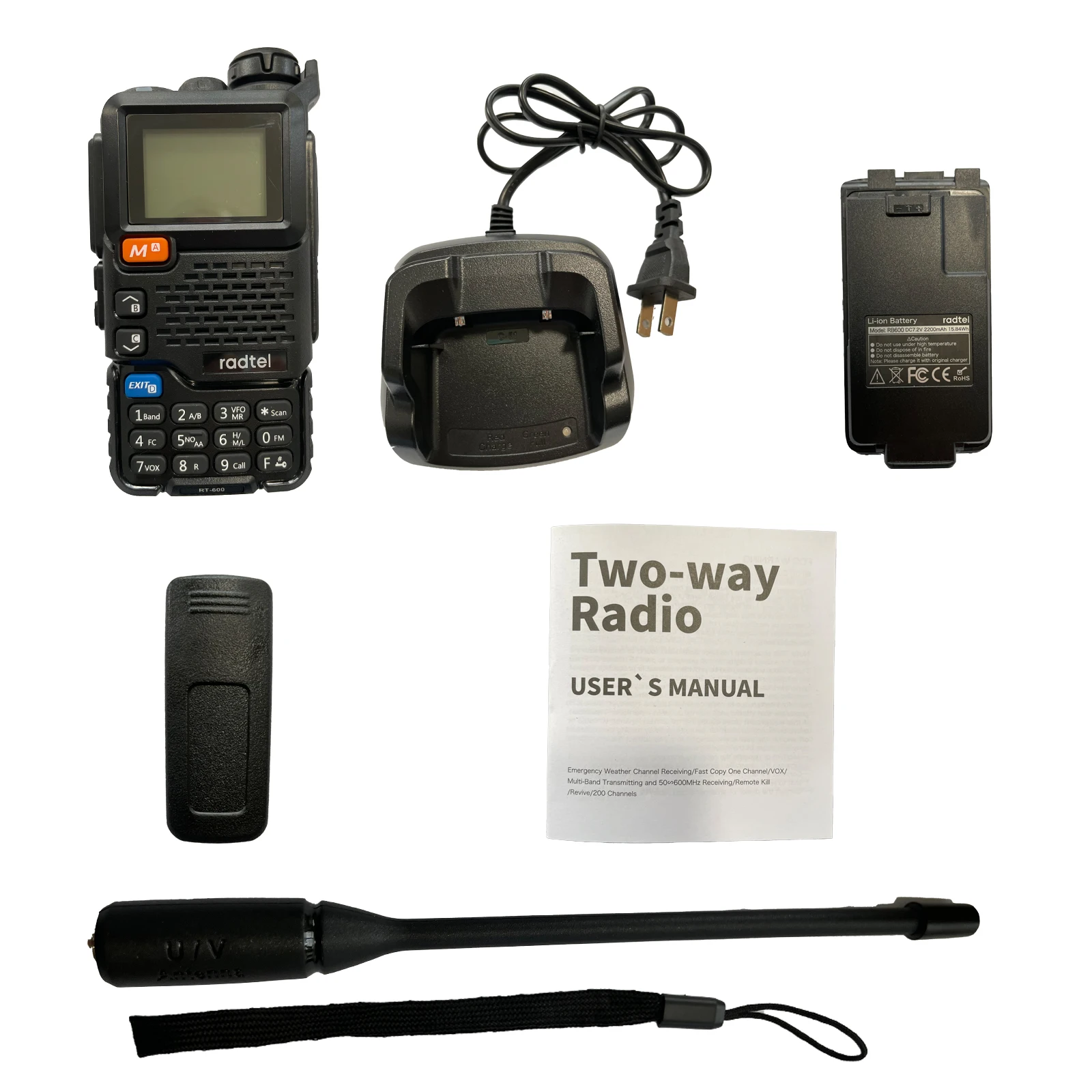 Radtel RT-600 Air Band Walkie Talkie Tragbarer Am FM Two Way Radio Commutator VHF Station K5 Receiver Ham Wireless Set Long Range