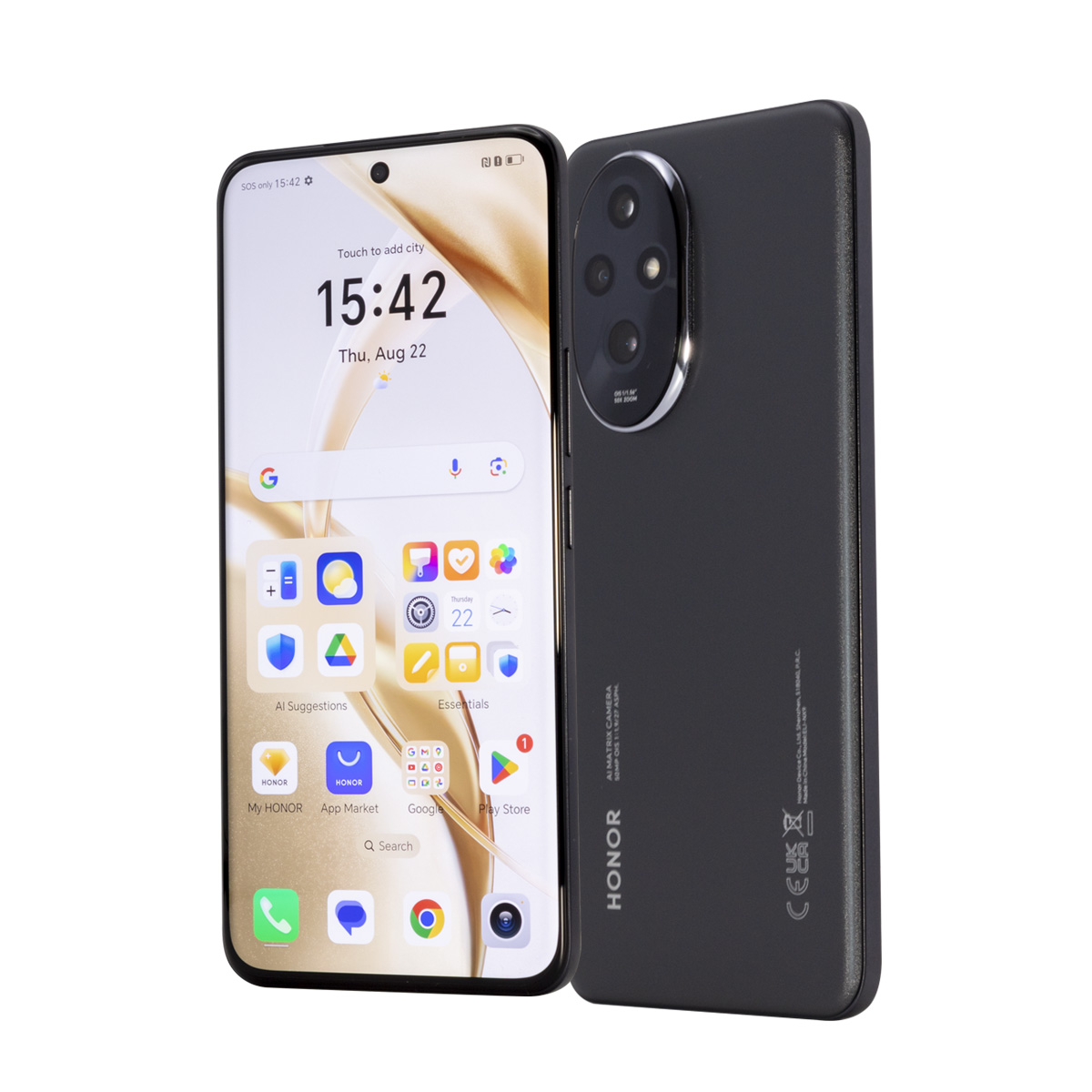 SmartPhone Honor 200 5G Snapdragon 7 Gen 3, écran OLED 6.7 pouces 120Hz, Charge rapide 100W, caméra 50MP, double SIM, rayons infrarouges NFC