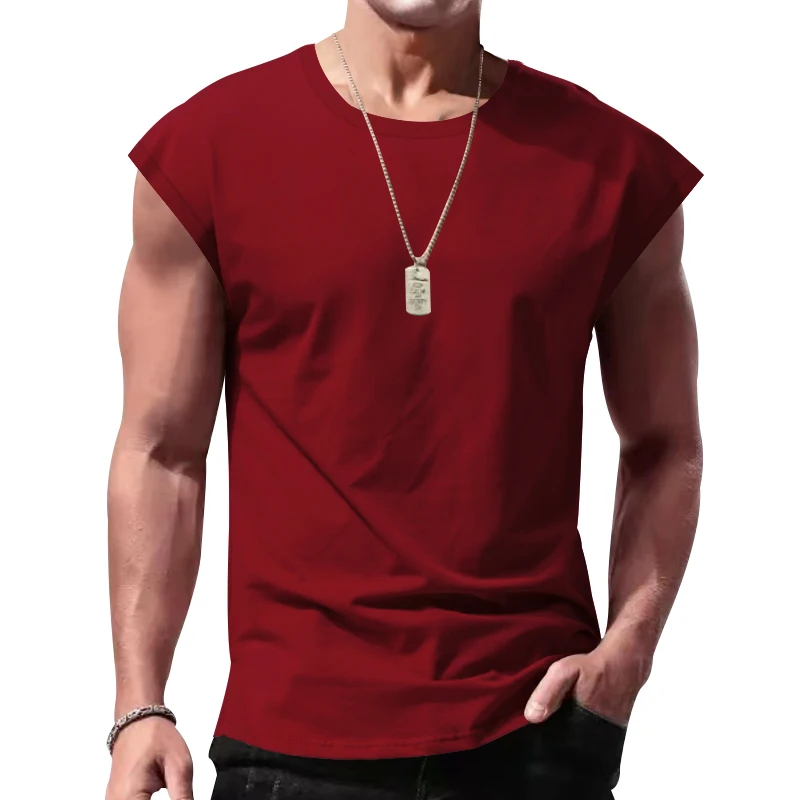 Camiseta sin mangas para hombre, ropa deportiva holgada, Chaleco Corto, ideal para el verano