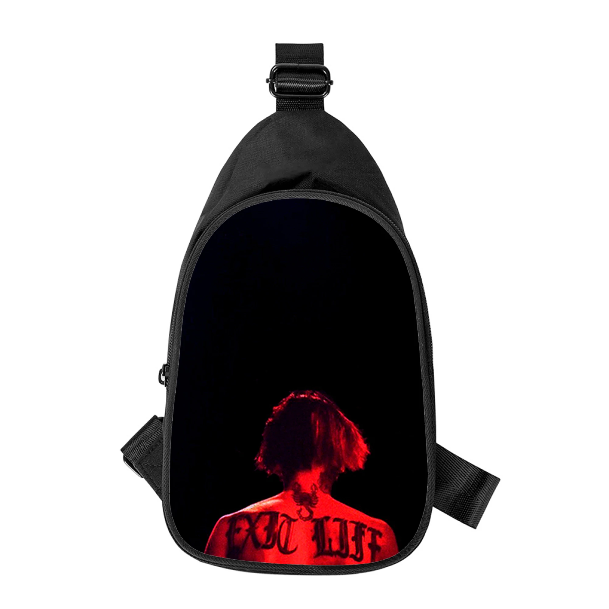 Bolsa de peito cruzada para homens e mulheres, Lil Peep, rapper, bolsa de ombro, marido, escola, saco de cintura masculino, novo, na diagonal