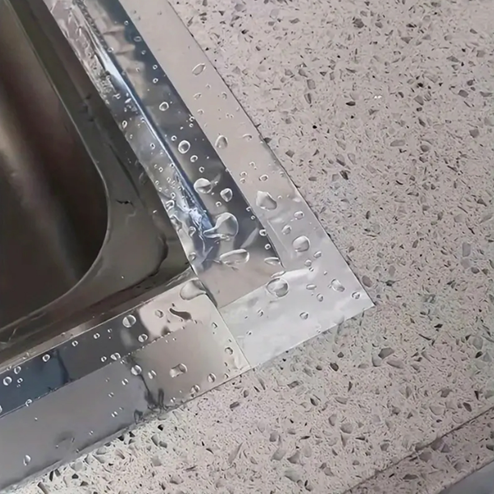 Adesivo per lavello impermeabile per controsoffitti anti-muffa, nastro in foglio di alluminio isolante termico per accessori da cucina e bagno