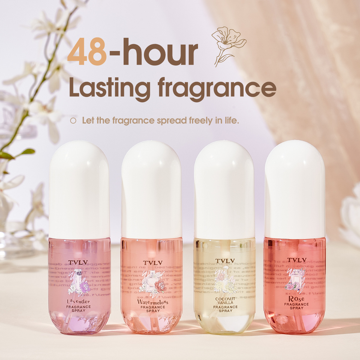 50ml alcohol-free fragrance spray, a variety of long-lasting scents, refreshing perfume spray