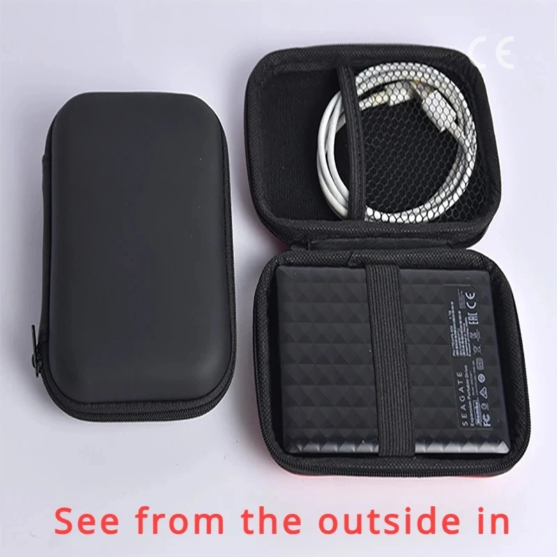 1 Pc Portable Card Storage Bag,Data Cable Packing Cube,Waterproof Headphone Storage Bag,EVA Protective Case For Travel