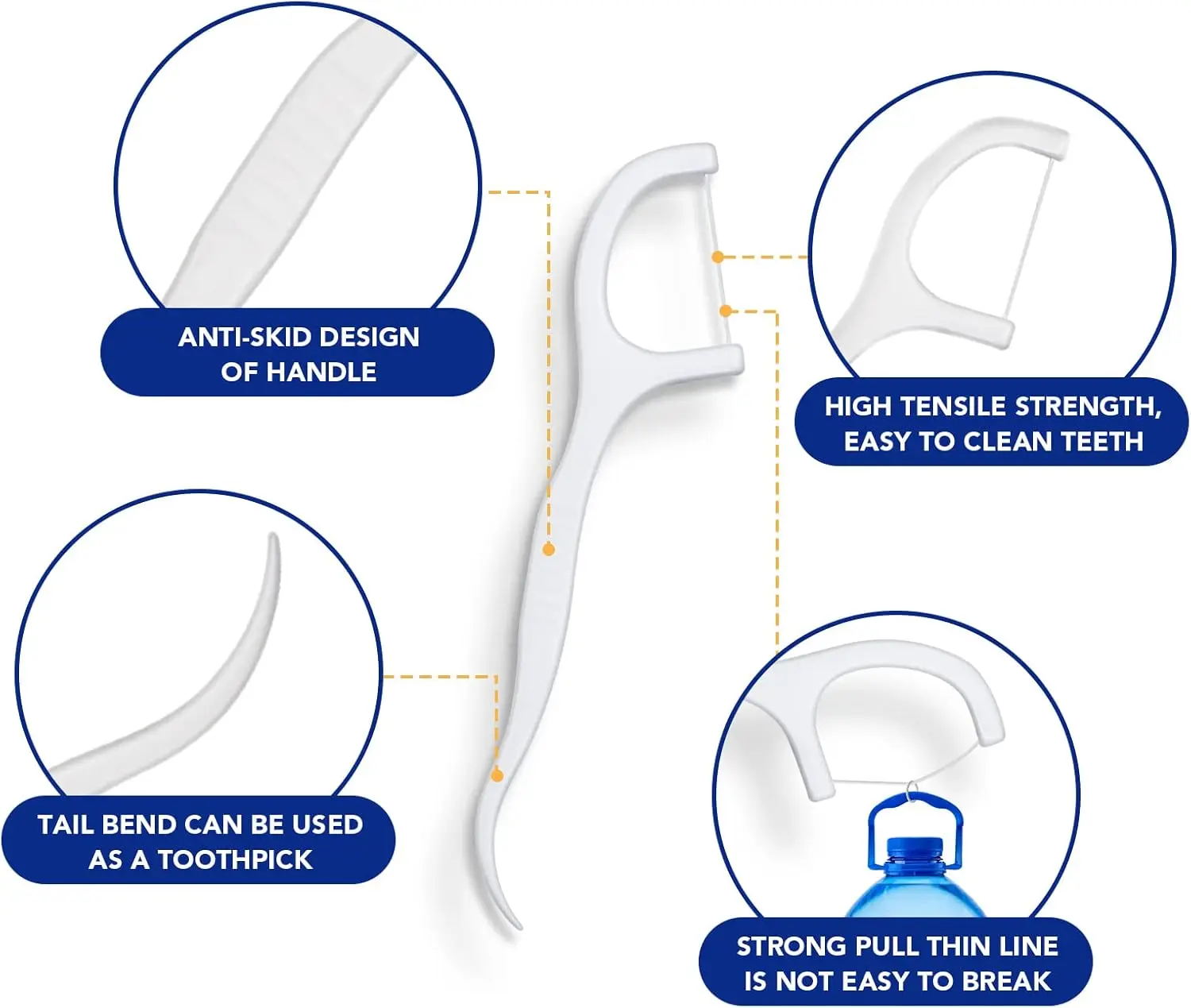 50-1000pcs Portable Disposable Dental Floss High Pull Toothpicks Stick Cleaner Between Teeth Interdental Brush Oral Hygiene Care