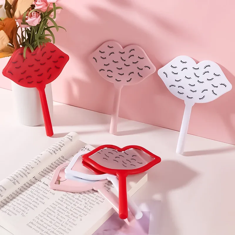 1Pc Handheld Makeup Mirror Square Female Portable Eyelash Make Up Cosmetic Beauty Tools Vanity Desktop Plastics Make Up Mirror