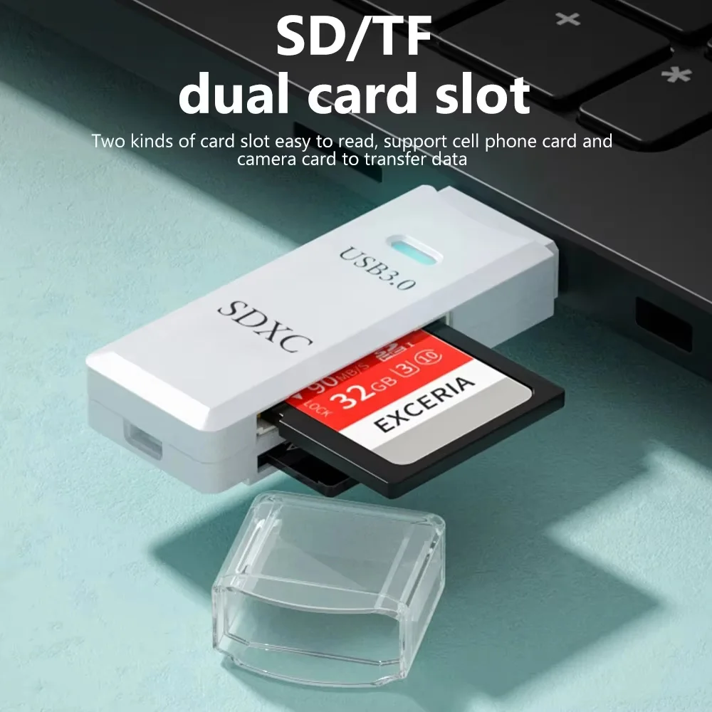 2 IN 1 Card Reader USB 3.0 2.0 For Micro SD TF Card Memory Reader High Speed Multi-card Writer Flash Drive Laptop Accessories