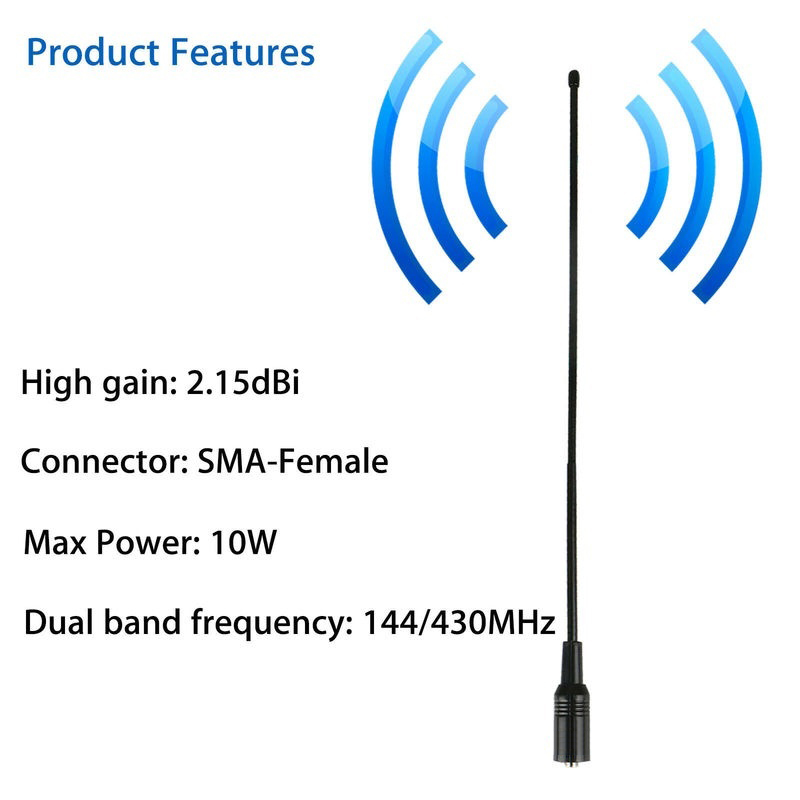 Antena walkie talkie de banda dupla para baofeng uv5r UV-82 NA-771 144/430mhz 10w