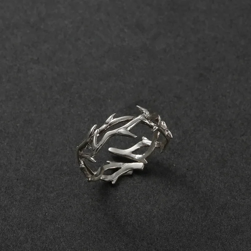 Moda Punk Spine irregolari Coppia Anelli Retro Hip-hop Personalità Anello da dito regolabile per uomini Donne Amanti Gioielli Regali
