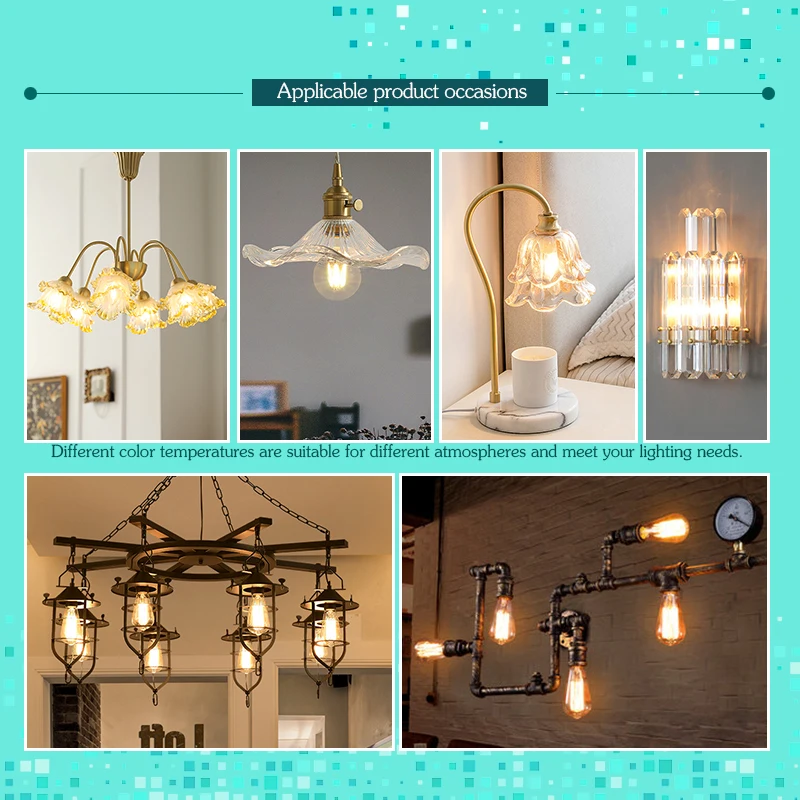 Lampadina LED retrò Edison E14 E27 AC 220V 2W 4W 6W 8W Lampada in vetro vintage C35 G45 A60 ST64 G80 G95 G125 Luce a filamento a LED Decorazioni per la casa