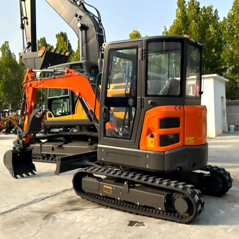 Customized New mini excavator trencher machine digger 3.5 ton zero tail excavator with EURO V EPA engine